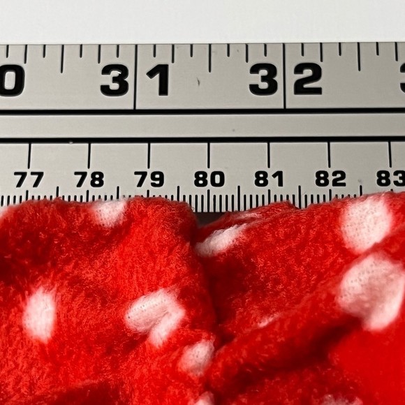 DISNEY Junior Minnie Mouse Pajama Girls Baby Red White Blanket Sleeper 4T New - Picture 4 of 8